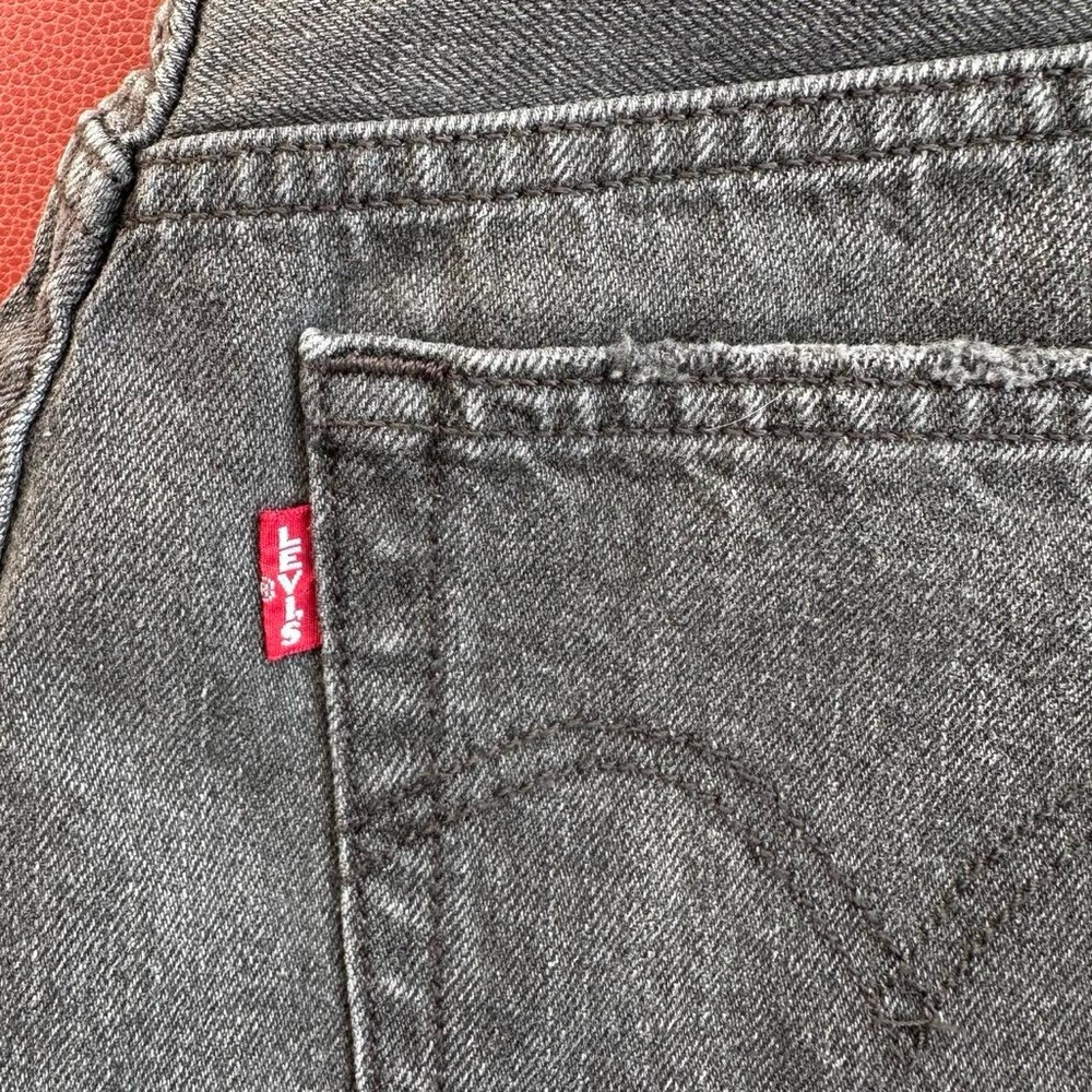 Vintage Levi's 501 Black Cutoff Denim Jean Shorts, size 26 - Picture 3 of 8